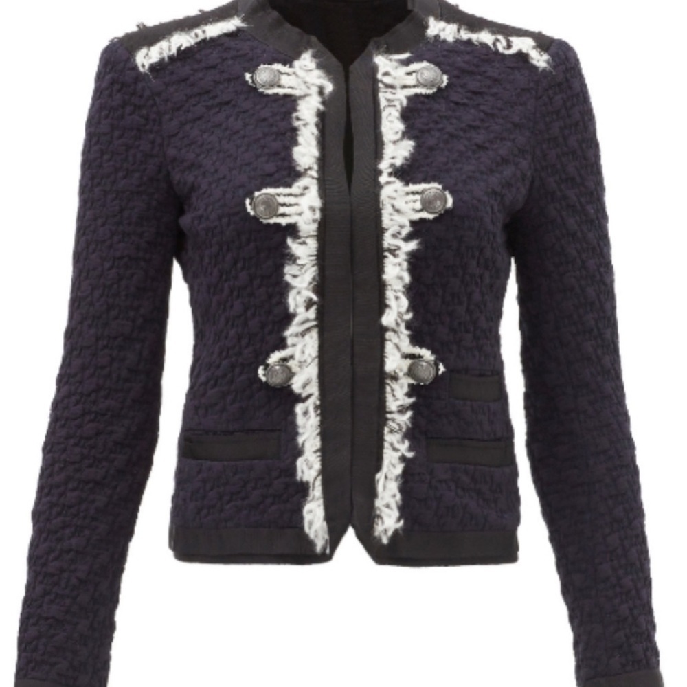 Rebecca Taylor elegant Black and White Textured Blazer